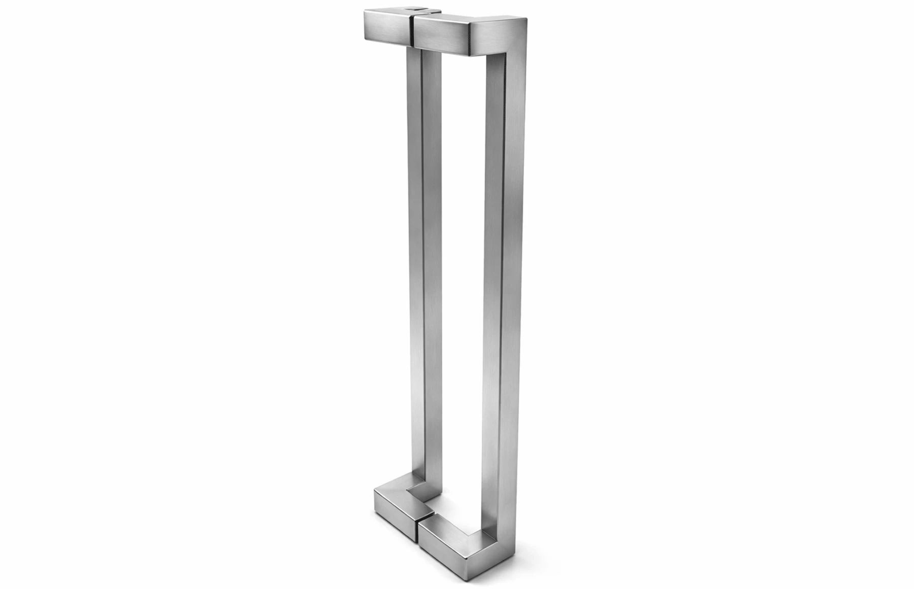 Mâner trăgător inox satinat AISI 316, pentru poartă sau ușă, profil pătrat 30x30 mm, 800 mm – Virtuoso