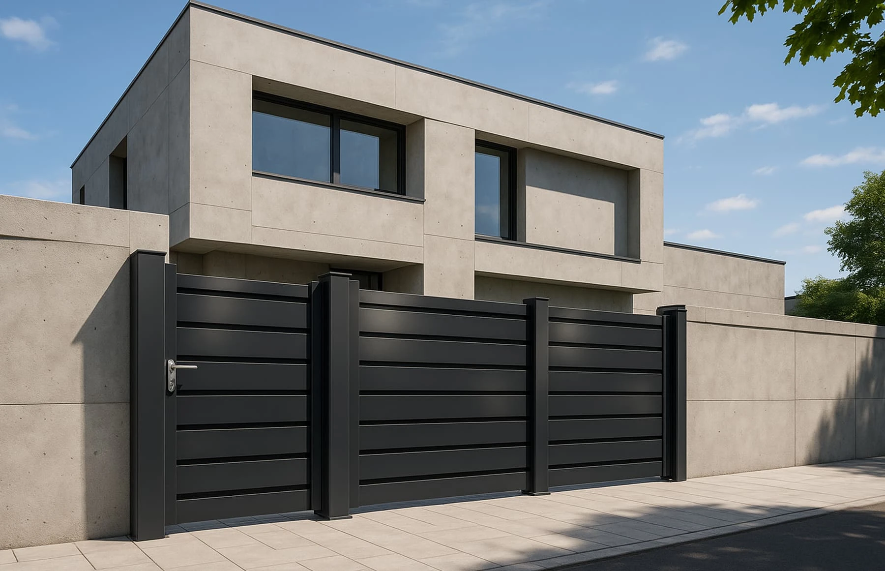 Gard metalic din aluminiu, model Baldur, 2000x1500mm