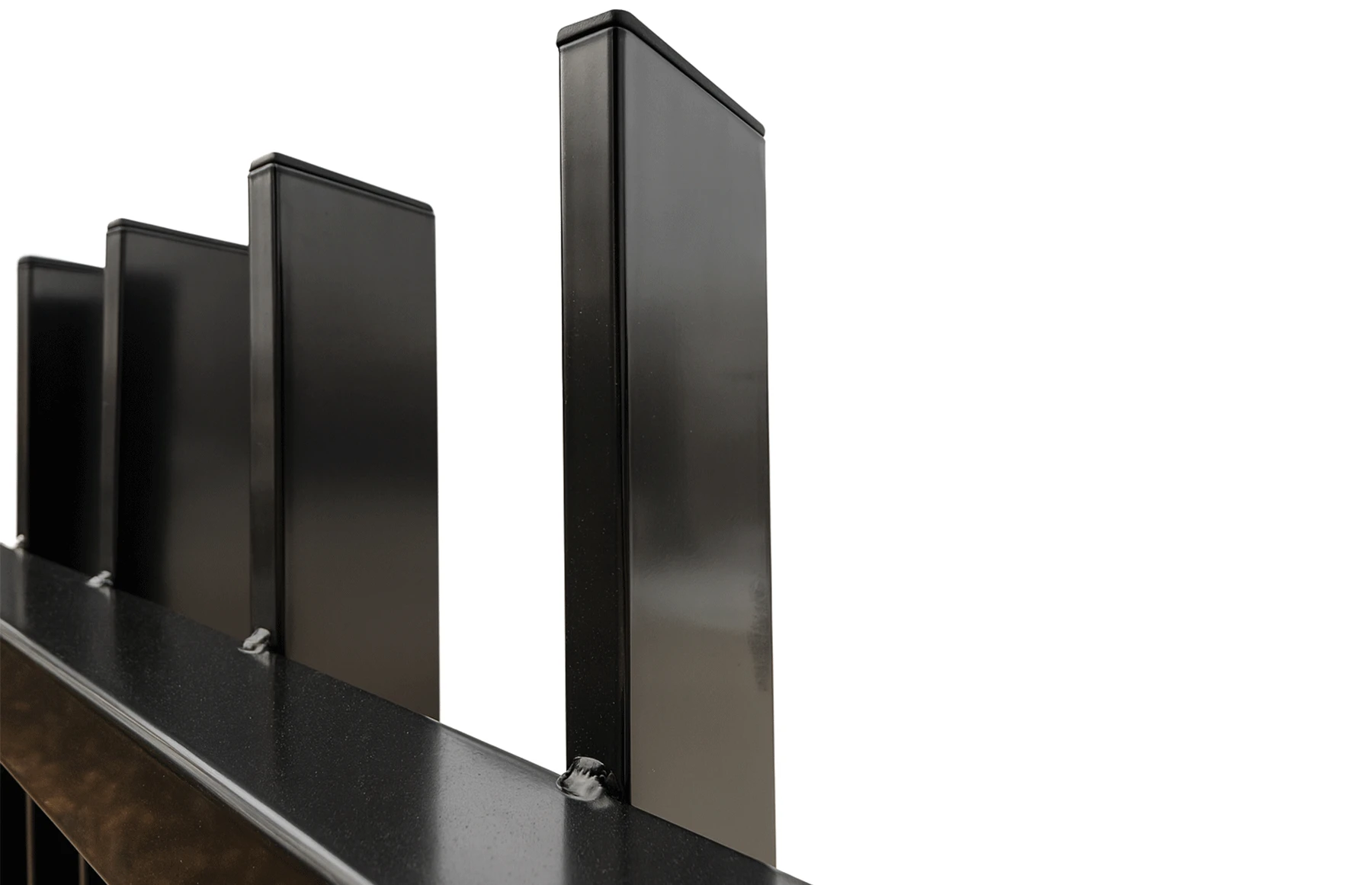 Set porti metalice din aluminiu, model Light Straight, Negru, Gama Light