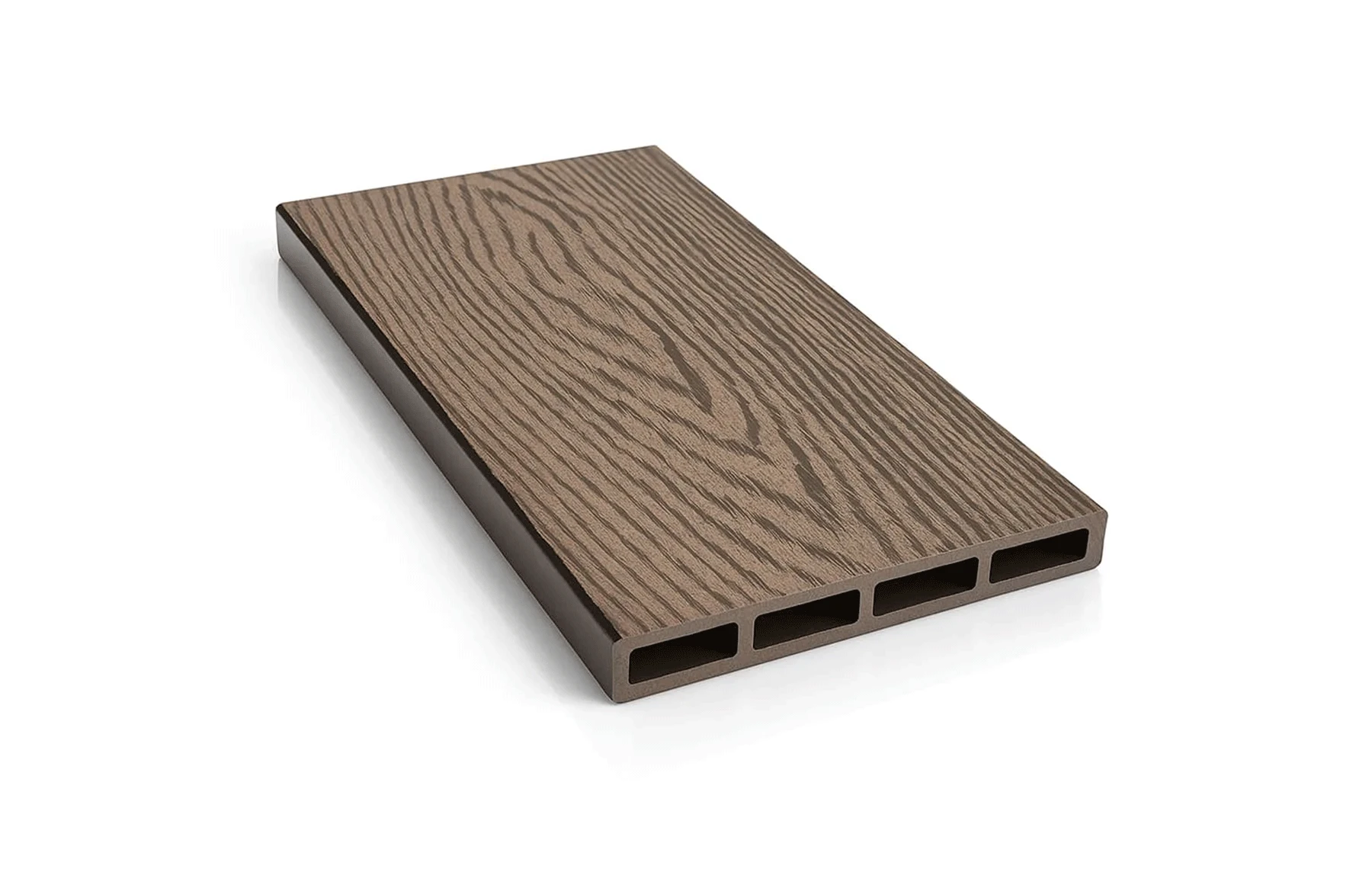 Placa gard tip scandura din WPC lemn compozit, 150x20.6mm, textura lemn maro