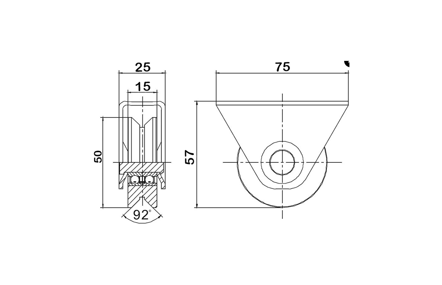 Kit poarta culisanta XS1, greutate sustinuta 125kg