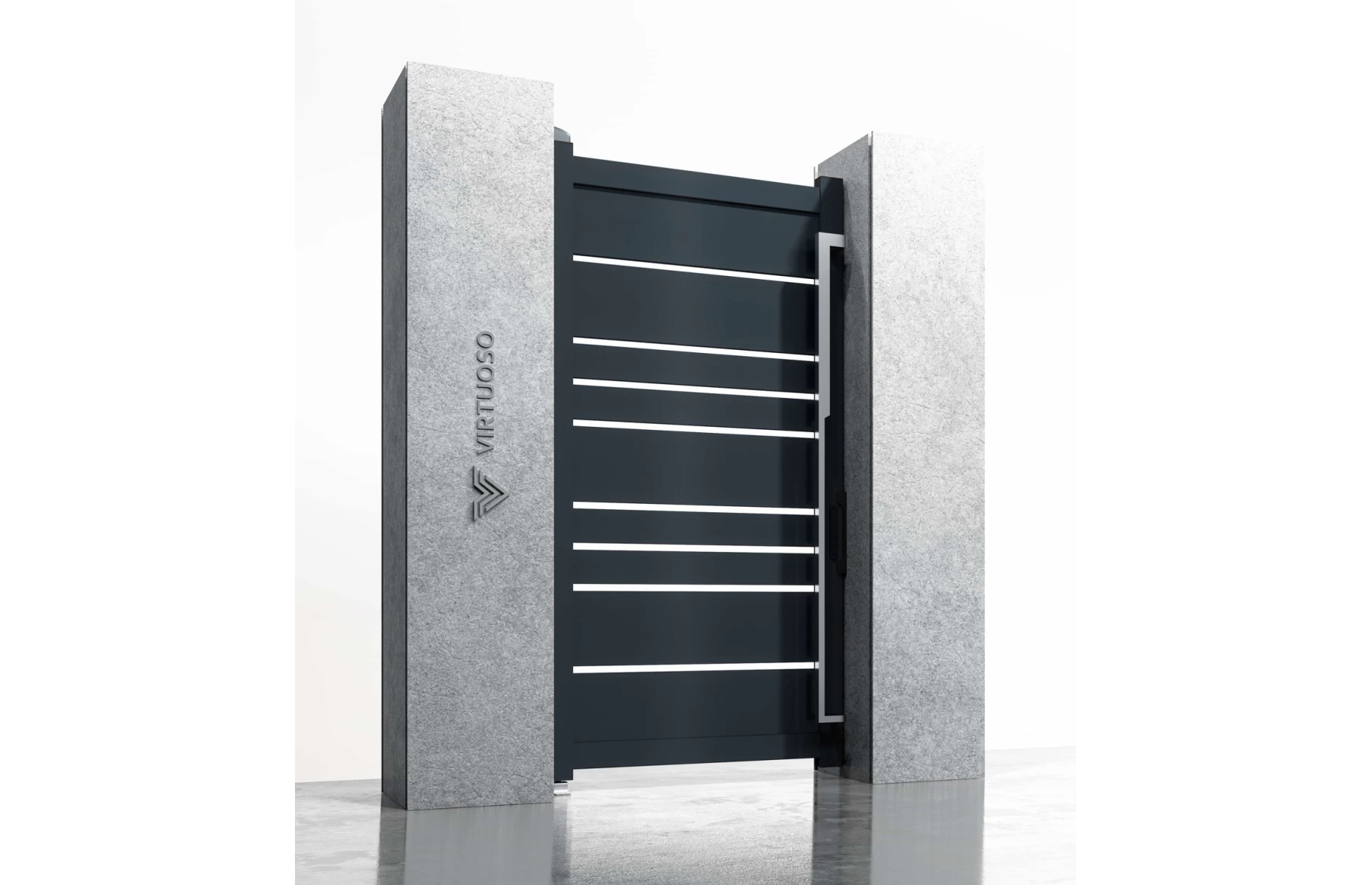 Poarta pietonala metalica din aluminiu, model Athos