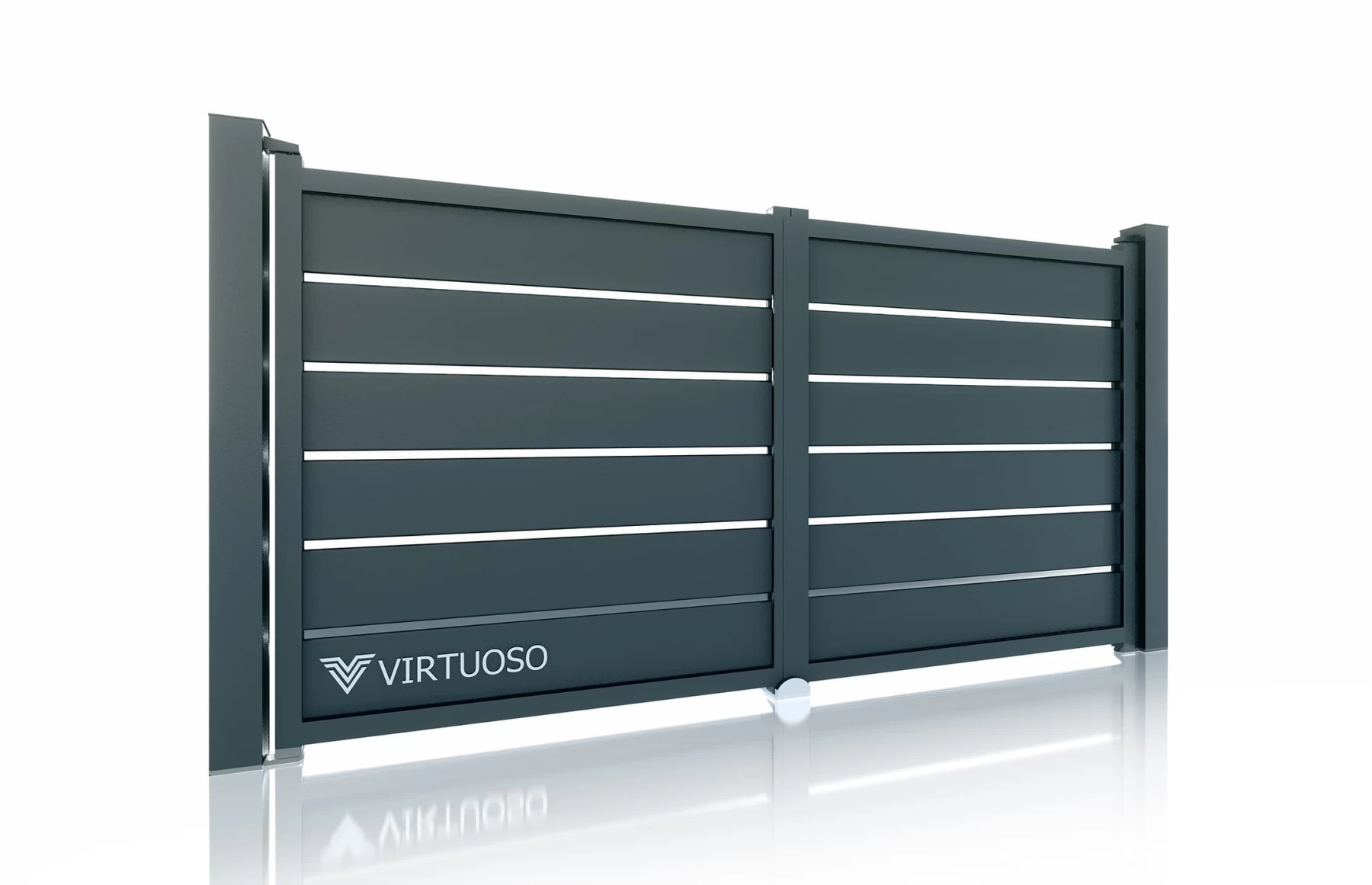 Poarta auto batanta metalica din aluminiu, model Prometheus