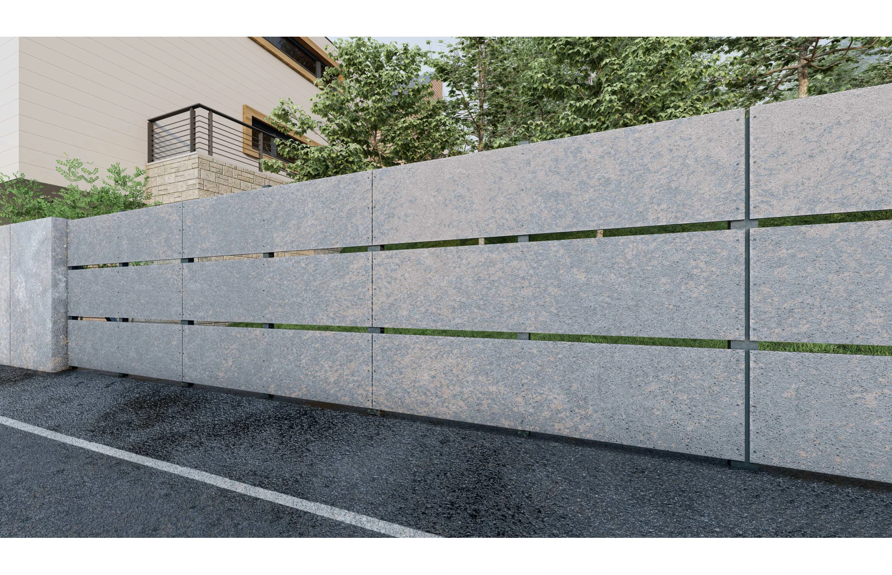 Placa fibrociment polisat, impermeabil, 600x2440mm, Fibro X, Space Grey