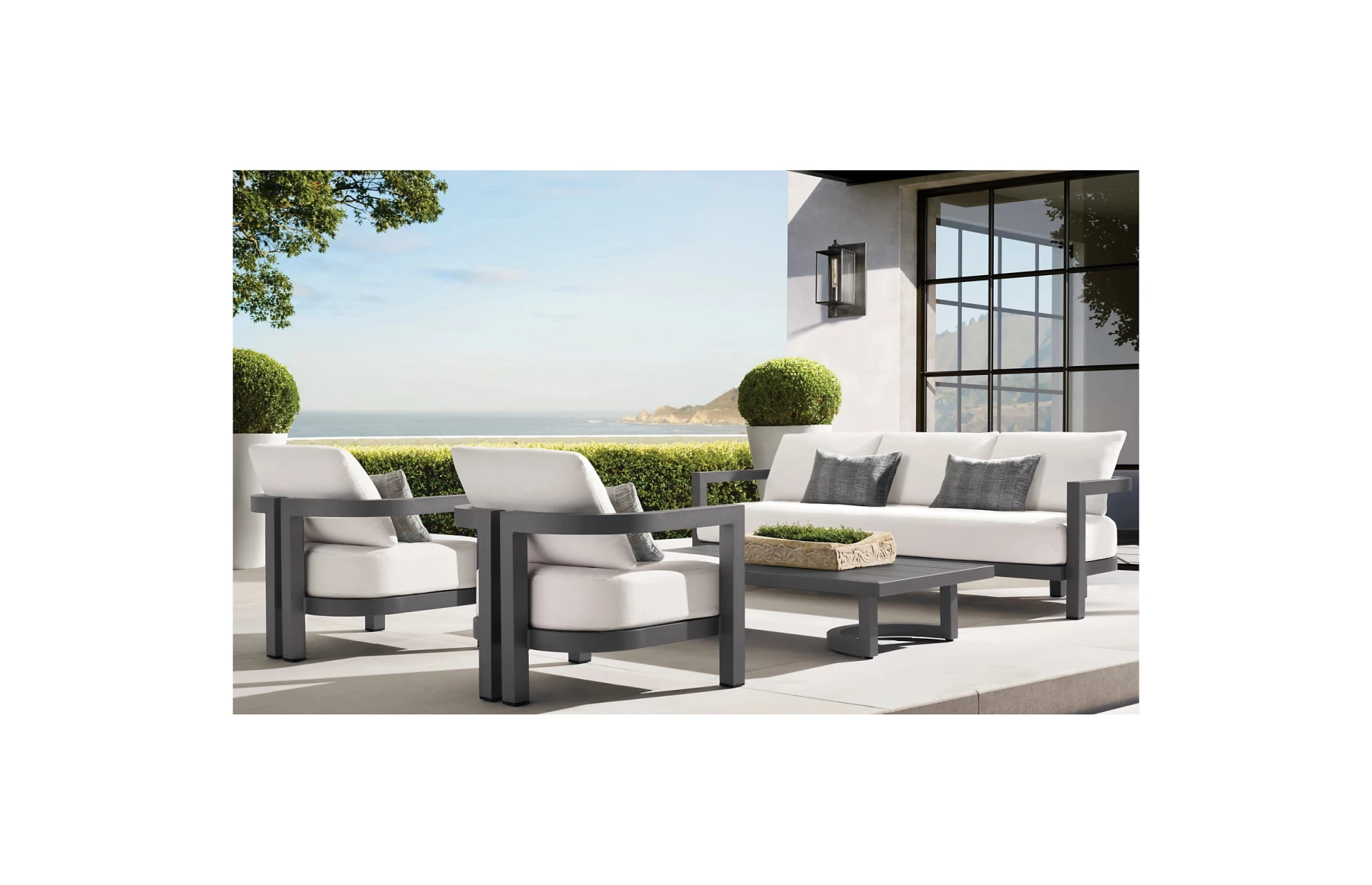 Set mobilier premium din aluminiu, pentru terasa/gradina/balcon, model Parma