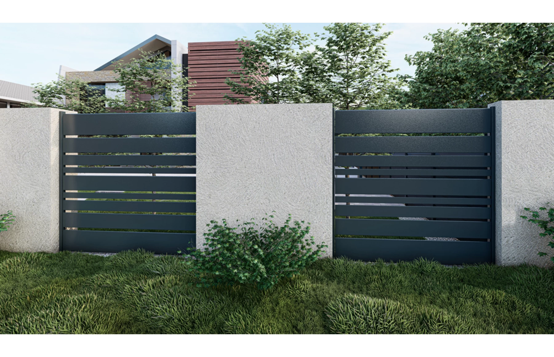  Poarta auto batanta metalica din aluminiu model Paradox