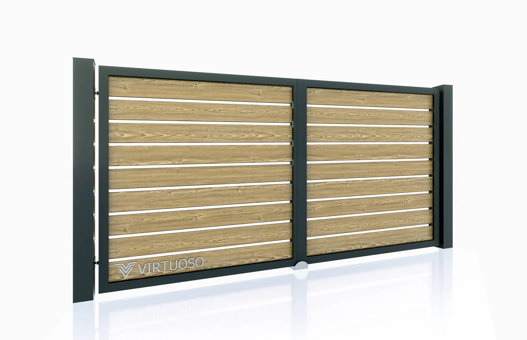 Poarta auto batanta, Ares, WPC, Light Wood