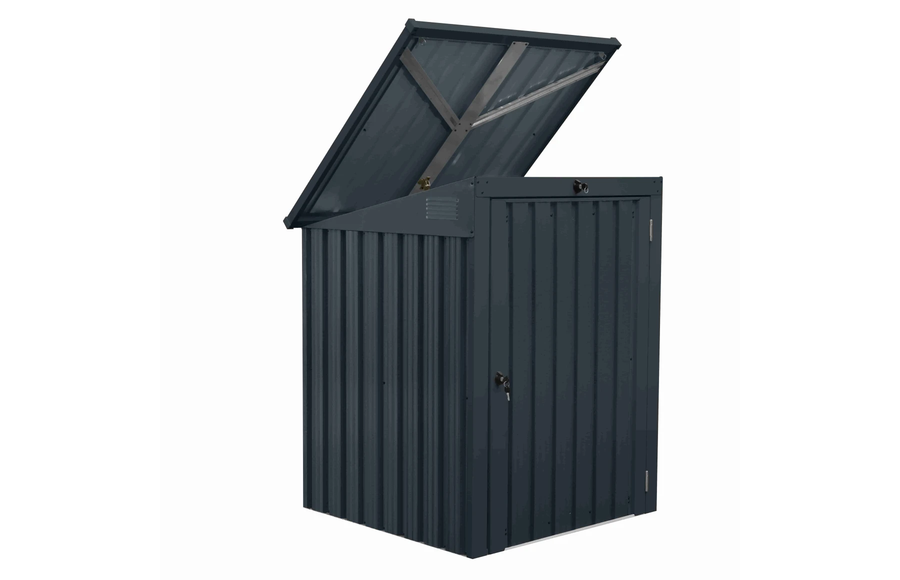 Magazie depozitare tomberoane gunoi Smartbin Single, depozitare pubela gunoi, Basic, Otel zincat