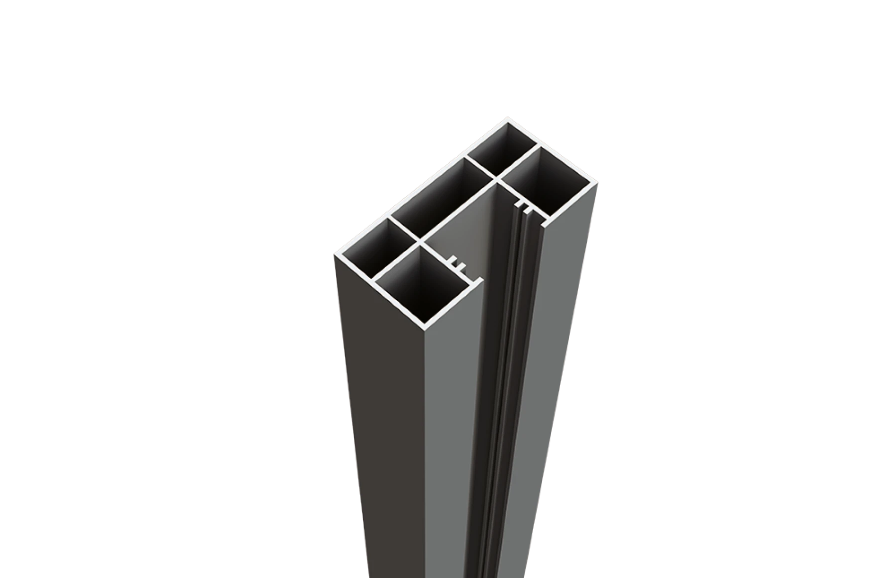 Cadru gard tip C, Multifunctional Ranforsat, 30x60mm, Aluminiu