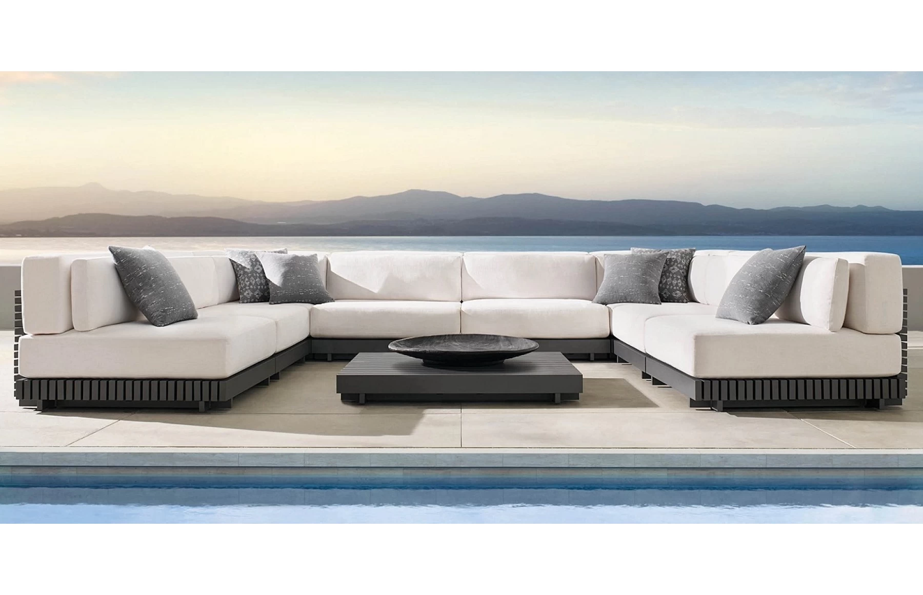 Set mobilier premium din aluminiu, pentru terasa/gradina/balcon, model Kyoto RHO