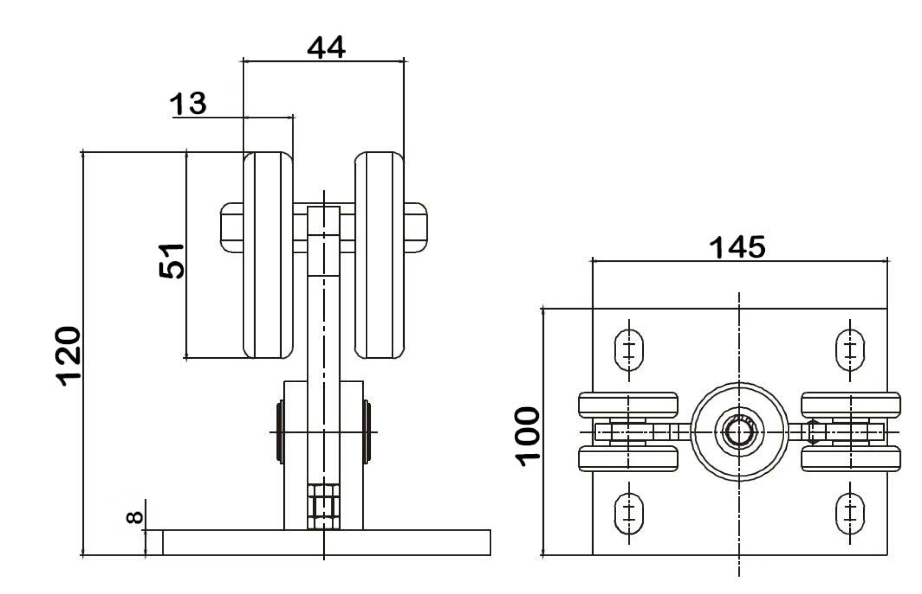 Kit poarta autoportanta XS5, 5.8 metri sina, greutate sustinuta 350kg